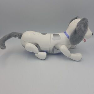 Zoomer robotic Interactive Gray and White Robotic Dog Toy
